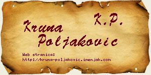 Kruna Poljaković vizit kartica